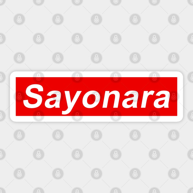 Red Box Tee - Sayonara Sticker by muupandy